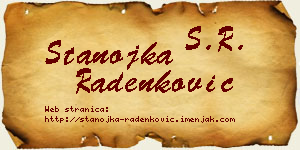 Stanojka Radenković vizit kartica
